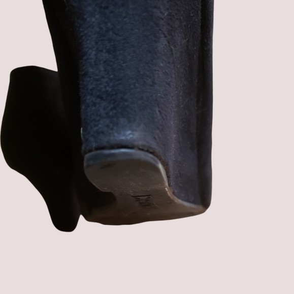 Dexter Black Suede Type Wedge Heels - Picture 5 of 6